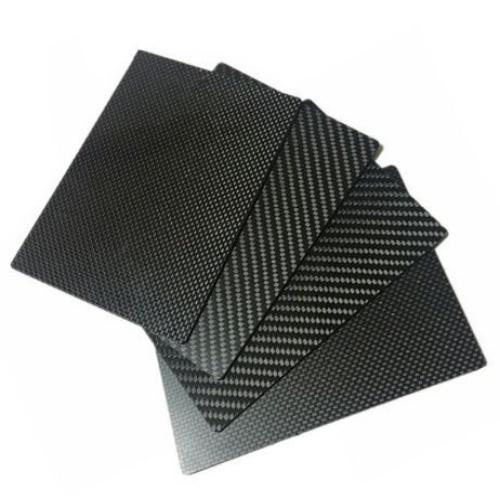 Four diagonal front views of carbon fiber plates Four diagonal front views of carbon fiber plates