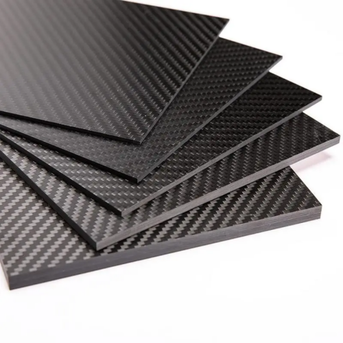 Multiple diagonal front views of carbon fiber plates From thin to thick Multiple diagonal front views of carbon fiber plates From thin to thick