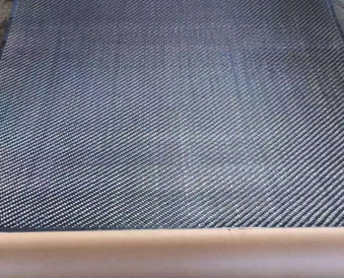 A picture of 3K twill weave fabric. A picture of 3K twill weave fabric.