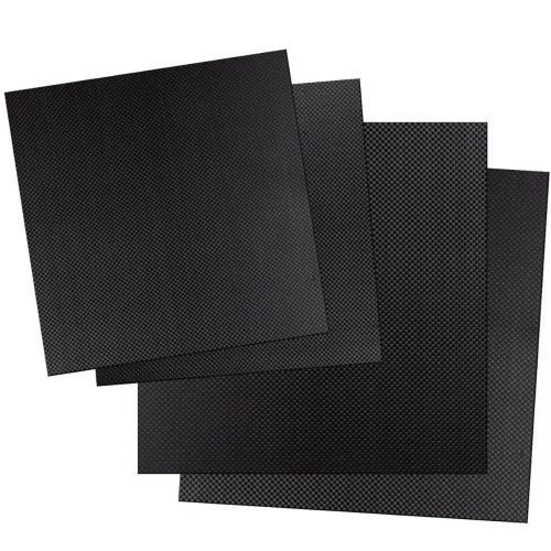 A picture of a 3K plain weave glossy carbon fiber plate