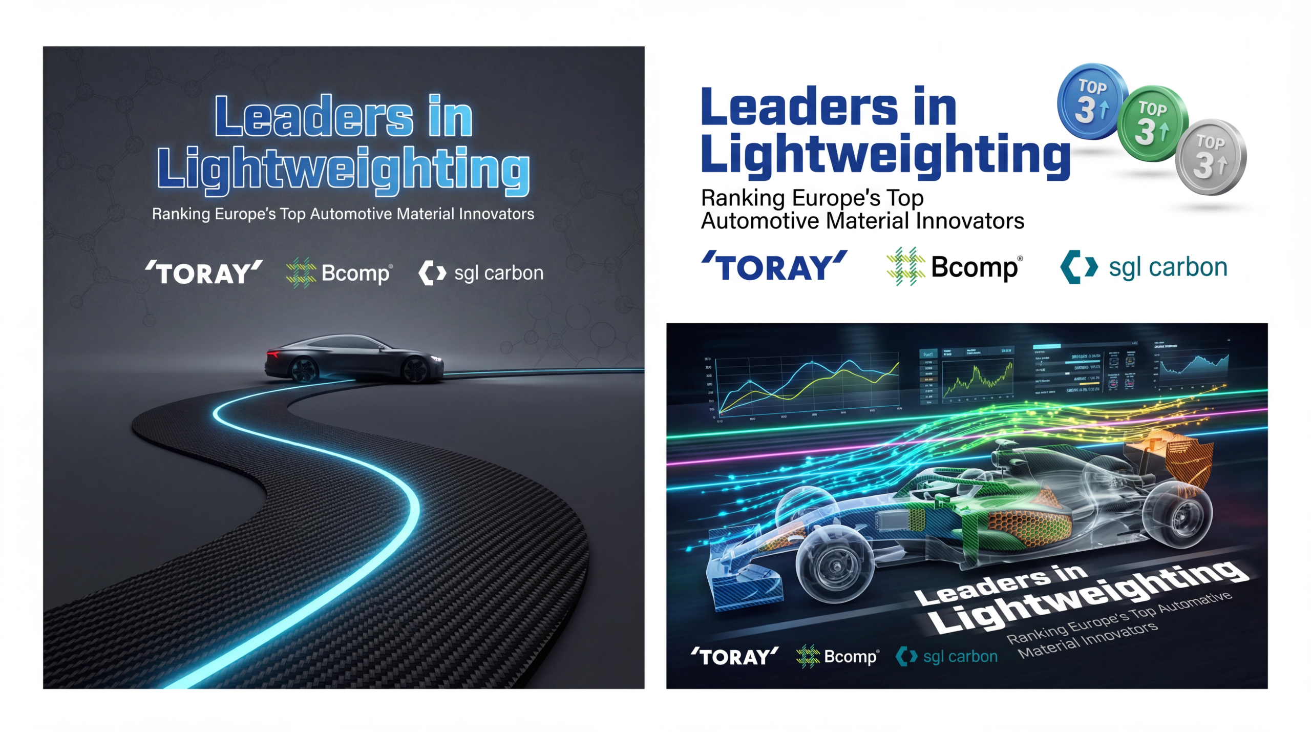 SGL Carbon, Toray, Bcomp, European Ranking