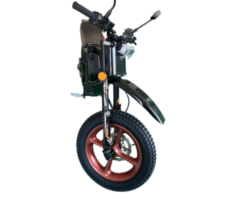 Carbon fiber all-terrain motorcycle - Right front view Carbon fiber all-terrain motorcycle - Right front view