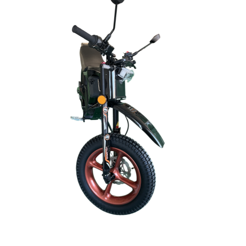 Carbon fiber all-terrain motorcycle - Right front view Carbon fiber all-terrain motorcycle - Right front view
