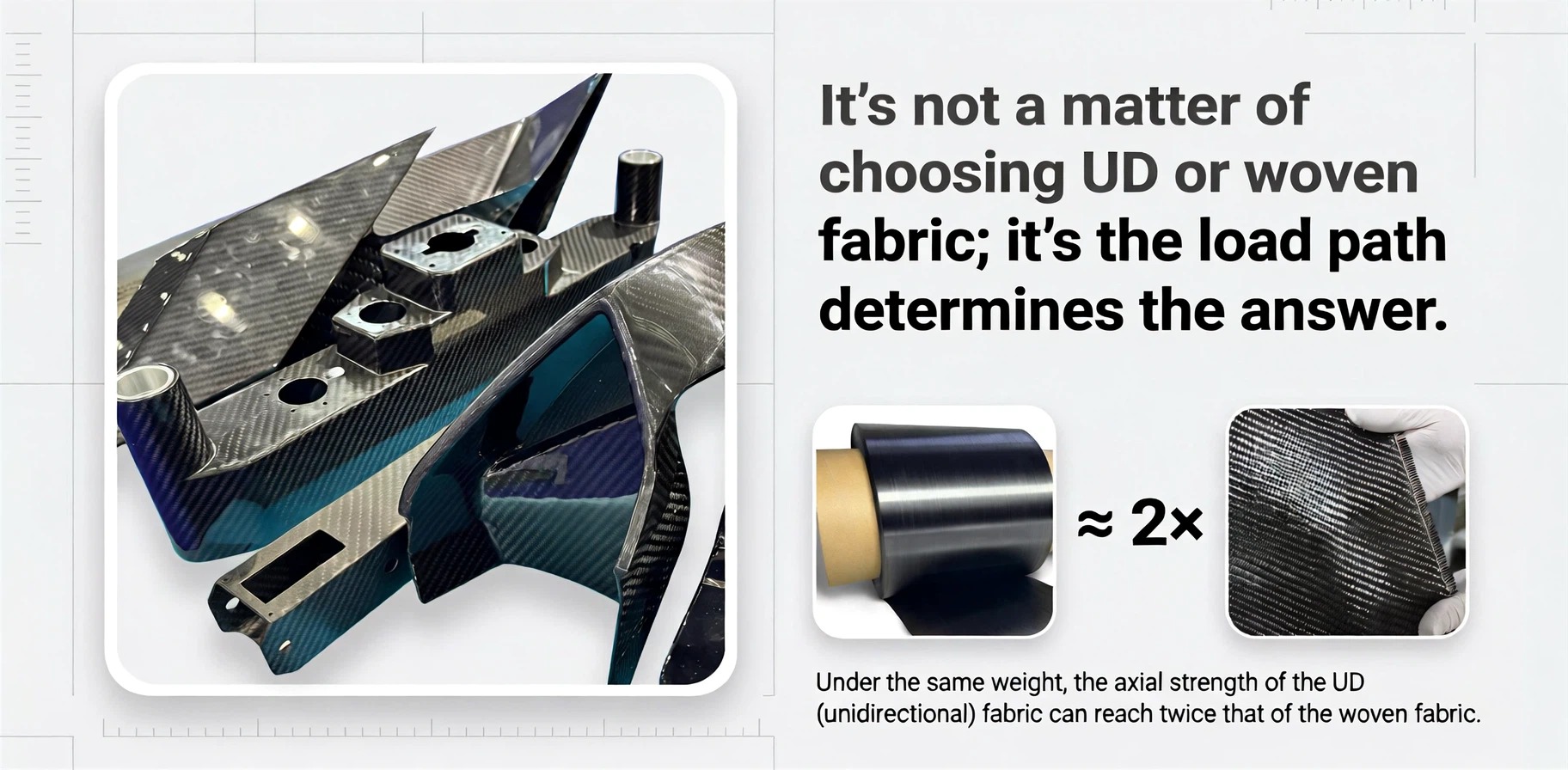 It's not a matter ofchoosing UD or wovenfabric; it's the load pathdetermines the answer.